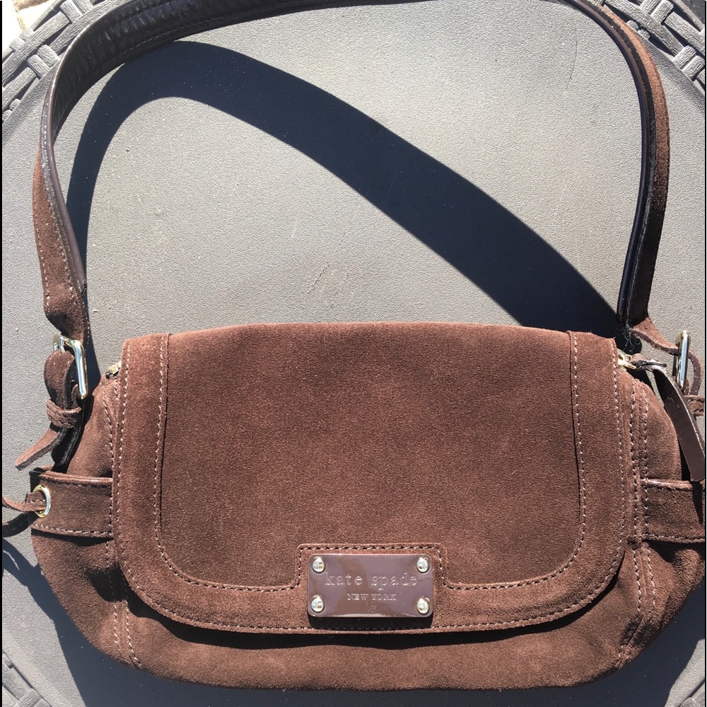 Brown suede Kate Spade purse